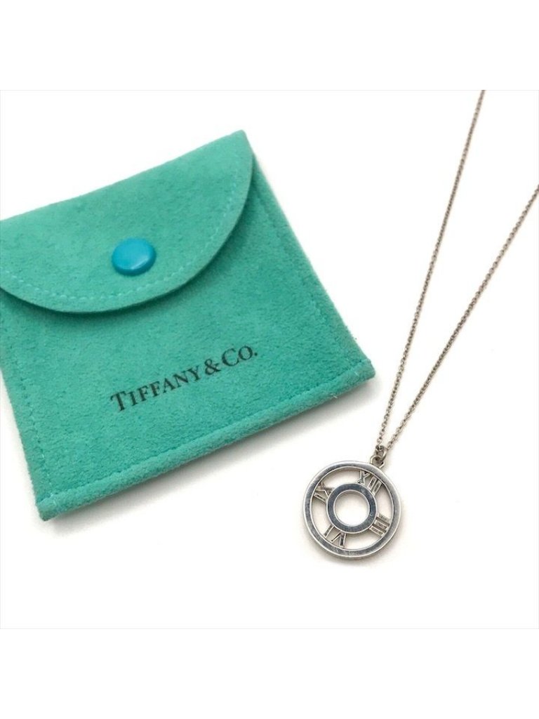 Tiffany & Co Atlas Open Circle Silver Necklace